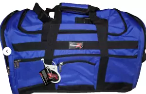NWT Tournamax Large 26-Inch Travel Duffel Bag Cobalt Blue & Black Shoulder Strap - Picture 1 of 8