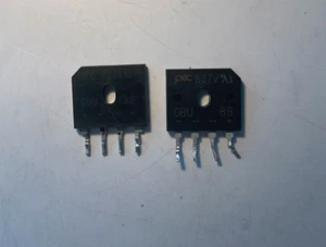 GBU8B Bridge Rectifier 100V 8A SIP Mix Genuine Part Tested x 2 pcs - Imagen 1 de 1