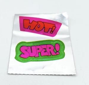 CTP HOT SUPER 1980s Mylar Foil STICKERS NEON Pink Green Orange Vintage Good Job - Picture 1 of 3