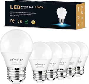 Ceiling Fan Light Bulbs E26 LED Bulb, 6000K Cool Bright Daylight, 60 Watt Equiva - Picture 1 of 12