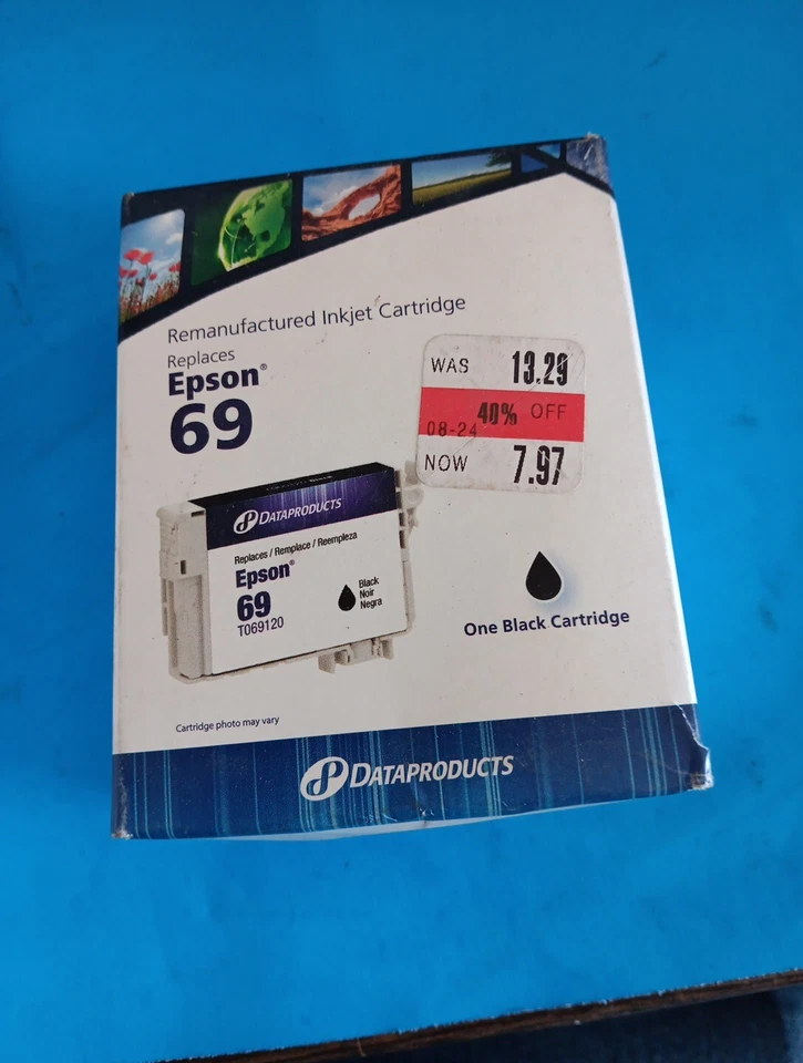 Dataproducts Epson 69 Black  Color Ink Cartridge NIB Free Shipping B27 - Image 1 of 1