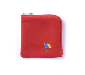 SGI Soka Gakkai  prayer beads  RED Pouch three color logo H4.3 in×W4.5in - Picture 1 of 5