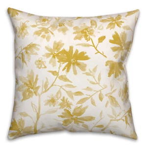 Creative Products Yellow Florals 18 x 18 Indoor / Outdoor Pillow - Picture 1 of 3