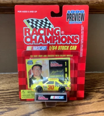 Racing Champions 1996 edición previa NASCAR #30 Johnny Benson Jr.-Pennzoil 1:64 Foto 1 de 4