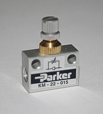 Parker KM-22-015 Manual In-Line Flow Control Valve 10-32UNF - Image 1 of 3