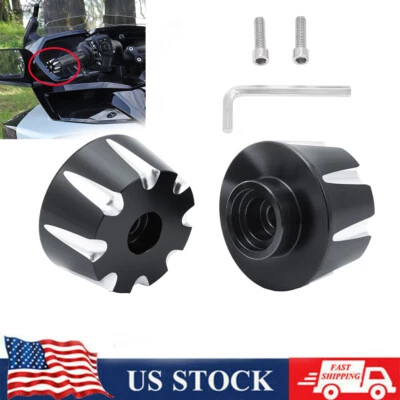 CNC Handlebar Hand Grips Handle Bar End Cap For Can Am Spyder F3 RT ST 2015-2023 - Image 1 of 4