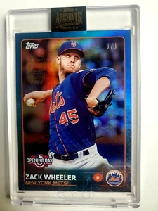 2022 Topps Archives Signature Series ZACH WHEELER 1/1 2015 Opening Day NY METS - Picture 1 of 3