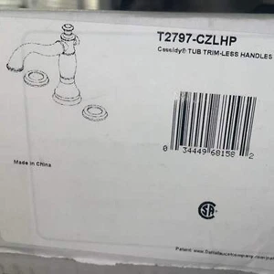 Delta T2797-CZLHP Cassidy Deck Mounted Roman Tub Filler Trim - Less Handles, Cha - Picture 1 of 2