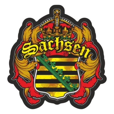 Aufkleber Wetterfest SACHSEN 10 oder 40cm chemnitz dresden leipzig Wappen