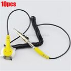 10Pcs Anti-Static Coil Cable Anti Static Esd Mats Grounding Point Cord Ic New rk