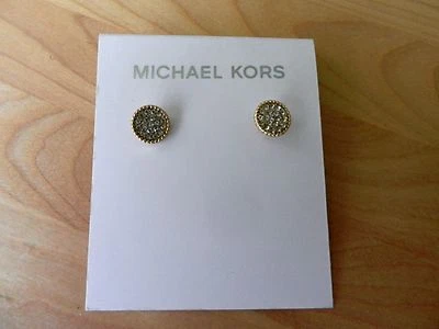 Michael Kors City Barrel  Crystal Disk Earrings MSRP $95 - Image 1 of 3