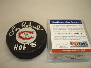 Larry Robinson Signed Montreal Canadiens Hockey Puck Autographed PSA/DNA COA 1H - Picture 1 of 3