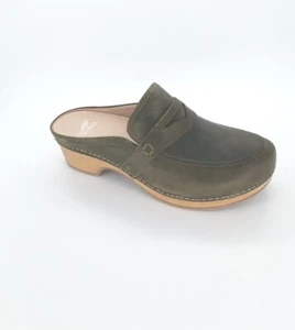 3348 Dansko Womens Bel Oiled Green Clog Size 40 EU 9.5-10 US - Picture 1 of 9