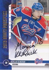 12-13 ITG Draft Morgan Klimchuk /20 GOLD Auto Prospects Regina Pats 2012