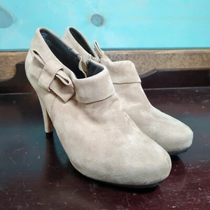 Me Too Lamont Ankle Booties Black Nubuck Women's Size 6.5 M NEW Read - Picture 1 of 12