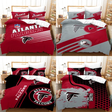 Atlanta Falcons 3PCS Bedding Sets Cotton Blend Soft Pillowcases Quilt Cover Gift Cover