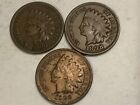 1880/1898/1909. Indian Head Cent 95% Copper 5% Tin and Zinc