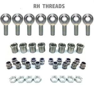 RH 3/8"-24 Thread x 3/8" Bore 4-Link HMS Heim Rod End ( Fits 3/4 ID Hole ) - Picture 1 of 2