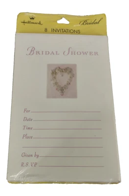 Nuevo en Paquete Vintage Sello 8pk Invitaciones de Ducha Nupcial con Sobres Hecho en EE. UU. Boda Foto 1 de 2