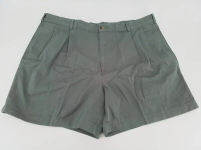 Pantalones Cortos Lands End Y2K Para Hombres 42 VERDE SALVIA POLVORIENTO Chino Plisado EE. UU. De Colección Nuevo de Lote Antiguo Foto 1 de 4