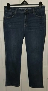 CHICOS Define Me blue Denim Stretch Straight Leg Ankle Jeans 14R - Picture 1 of 6