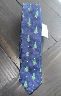 Corbata de árbol de Navidad azul delgada Nordstrom 50" nueva con etiquetas Foto 1 de 3