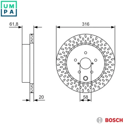 2x BRAKE DISC 0 986 479 V05 FOR SUBARU EJ257 2.5L 4cyl IMPREZA Hatchback - Image 1 of 4