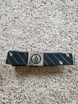 Vintage Volcom Belt Black Large AOP Stone Buckle Skater 90's Y2K OG  - Image 1 of 4