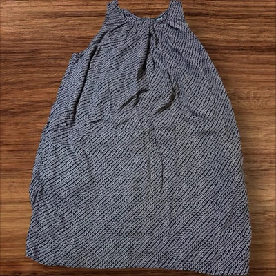 Vestido Lucky Brand Púrpura Negro Ditsy Diamante Sin Mangas Boho Bolsillo Mediano Foto 1 de 4