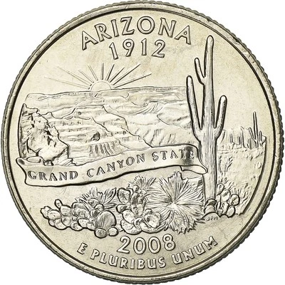 [#394496] United States, Quarter, Quarter Dollar, 2008, Denver, Arizona 1912 - Image 1 of 2