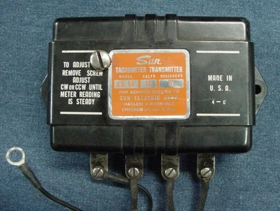 TACÓMETRO SOLAR VINTAGE EB-9A 12 VOLTIOS 8 CILINDROS TRANSMISOR MAQUETA CONVERSIÓN Foto 1 de 4