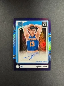 Tyler Kolek 2024-25 Panini Donruss Optic Rated Rookie Auto Purple #308 - Picture 1 of 2