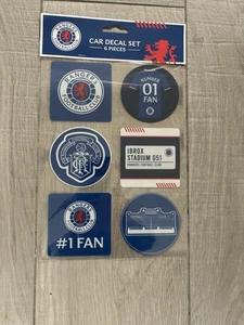 Official Glasgow Rangers FC Multi Car Window Set Of 6 Stickers 7cm x 7cm - Picture 1 of 2
