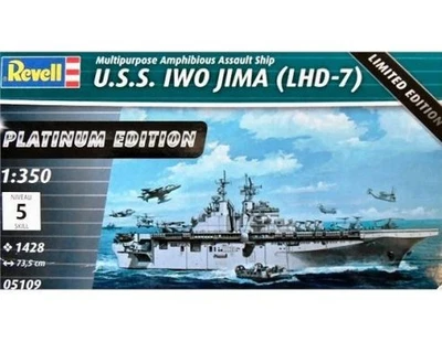 U.S.S. Iwo Jima (lhd-7) Platinum edition Revell SCALA 1/350 LIMITED EDITION - Immagine 1 di 2