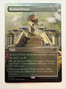 Magic The Gathering The Lost Caverns of Ixalan Restless Prairie Lámina sin bordes 0348 casi nueva rara - Imagen 1 de 2