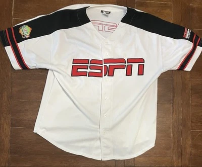 Vintage ESPN Baseball Jersey Short Sleeve White Men's Size Large - Image 1 of 4