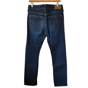 True Religion Ricky Relaxed Straight Jeans Dark Wash Denim Men's Size 31 USA - Picture 1 of 9