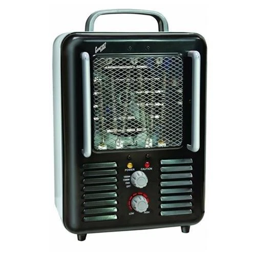 Comfort Zone CZ798BK Deluxe Milkhouse Utility Heater/Fan Black