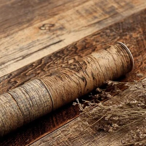 Faux Shiplap Brown Wood Wallpaper - 1181" x 17.8" Self-Stick Decorative Solution - Picture 1 of 10