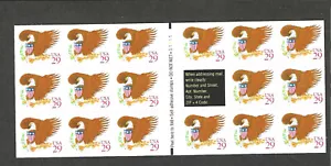 #2597a 29c EAGLE & SHIELD BOOKLET PANE OF 17 STAMPS MNH UNFOLDED #S1111 - Picture 1 of 2