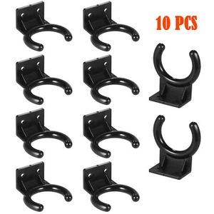 10x Microphone Hook Holder Wall Mount Clip Clamp Wireless mic Hanger Black E9A3 - Picture 1 of 7