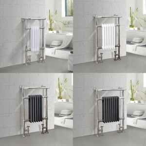 Bathroom Victorian Heated Towel Rail Traditional Column Designer Radiator - Picture 1 of 53