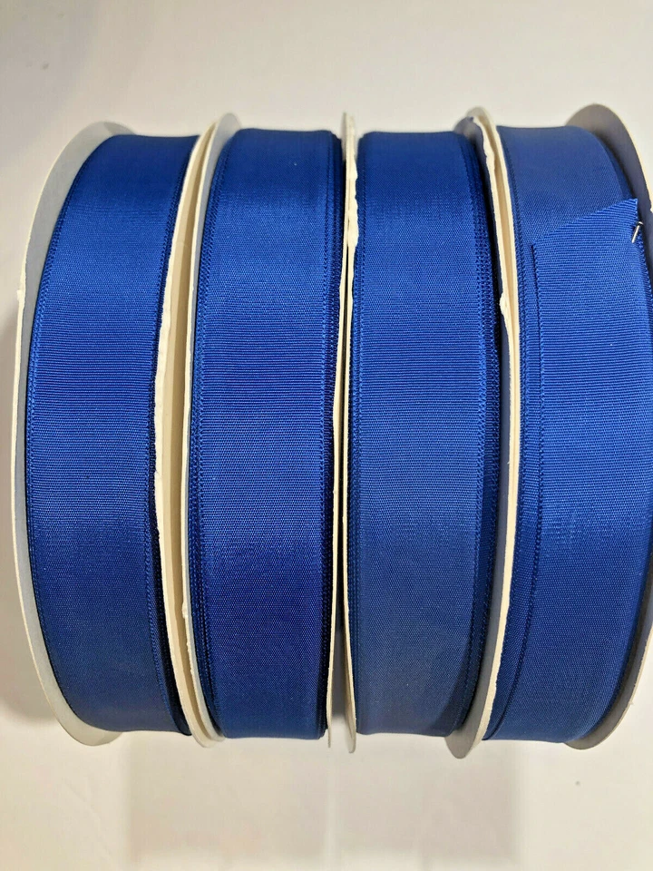 100 YDS ROYAL BLUE TAFFETA RIBBON 3/4"  RAYON, by Schiff NEW! BEAUTIFUL! CRAFTS - Image 1 of 4
