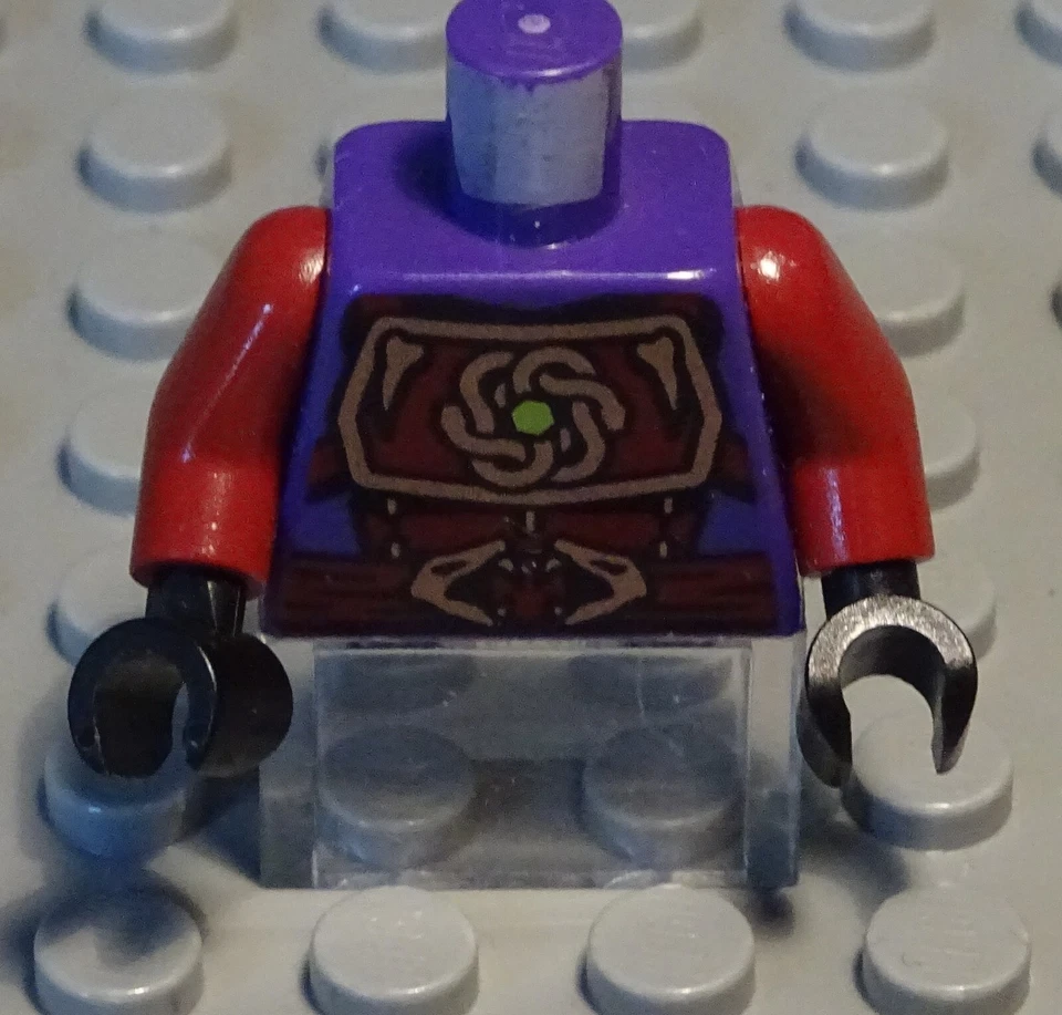Lego Figur Zubehör Oberteil Torso Dunkellila mit Dekor - Bild 1 von 1