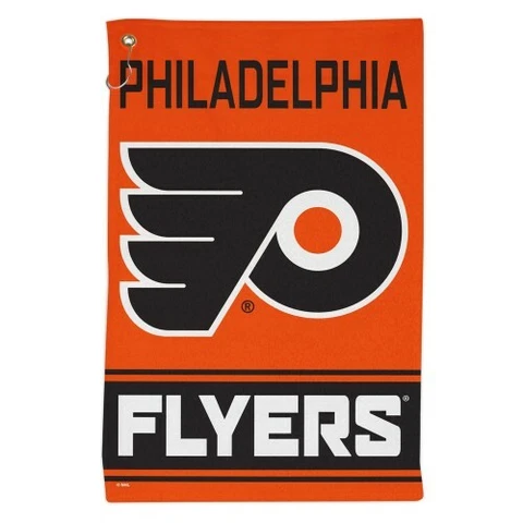 PHILADELPHIA FLYERS ALL PURPOSE GOLF TAILGATE TOWEL 16"X25" HOOK AND GROMMET Cover
