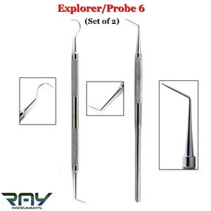 Dental Explorer 6 Probe Endodontic Dentists Diagnostic Scaler Dental Instruments - Picture 1 of 3