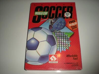 World Cup Soccer with bonus game for Commodore 64 by ShareData. Factory sealed - Image 1 of 3