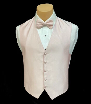 Men's Lauren Ralph Lauren Pearl Light Pink Tuxedo Vest with Choice of Tie - Image 1 of 4
