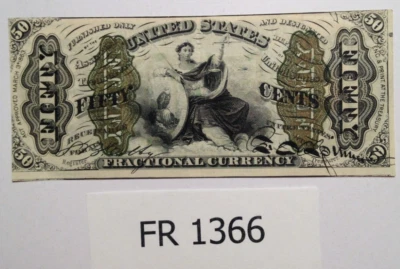 FR 1366 US Fractional Currency Ungraded  CRISP UNC - Image 1 of 4