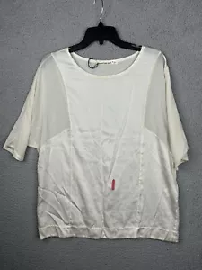 Transit Par Such Silk Tunic Blouse Women's 3 Ivory Elastane - Picture 1 of 10